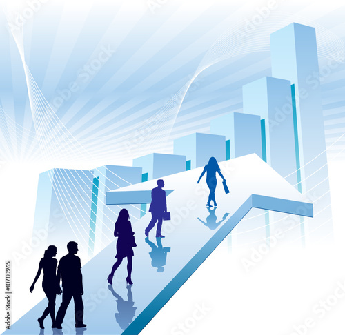 Businesspeople in a hurry Businesspeople in a hurry