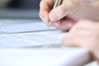 Human hand with pen Human hand with pen