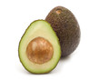 slice avocado on white background