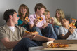 Photo: Teenagers Having Fun And Eating Pizza Teenagers Having Fun And Eating Pizza