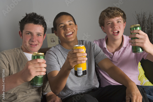 Teenage Girls on Teenage Boys Drinking Beer    Monkey Business  10787566   See