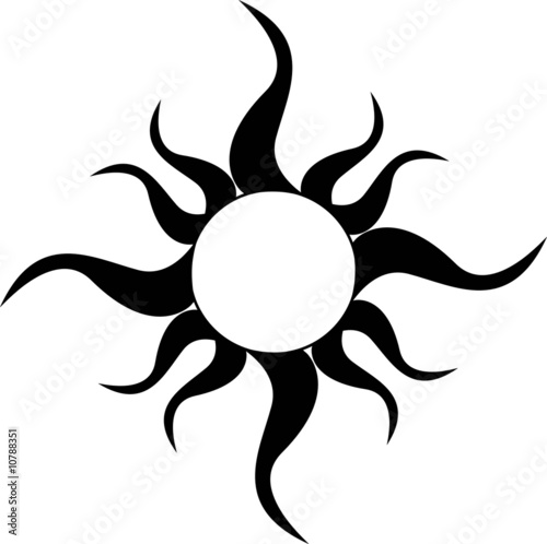 sun tattoo. Tribal Sun Tattoo