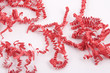 Red shred paper