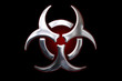 Biohazard metallic sign Biohazard metallic sign