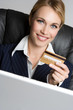Businesswoman Holding Credit Card