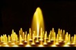 magic water fountain in yellow color