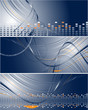 wavy vector striped banners. Elements for design