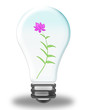 illustration of the concept of ecological lamp