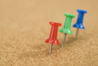Push pins and cork board