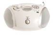 Portable CD player isolated on a white background