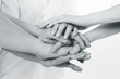 Photo en ligne au meilleur prix Business team put hands together