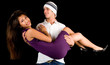 Young Man Holding Girl in his Arms