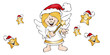 Weihnachtsengel mit Sternen