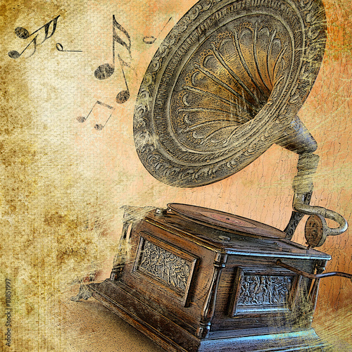 Fototapeta na wymiar musical retro