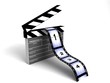 isolated three dimensional film stripes isolated three dimensional film stripes