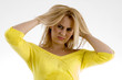woman having headache