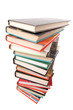 big pile of books isolated