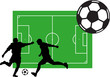 Football players with ball vector illustration Football players with ball vector illustration