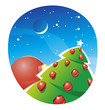 Christmas tree decorating with red balls | Concept series