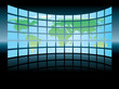 World map in a large display