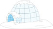 igloo illustration of a white background
