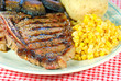 barbecue T Bone steak close up