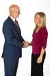 Foto: business - male inspiring confidence to blonde female business - male inspiring confidence to blonde female