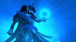 female mage with dragon casting spell