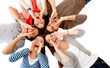 Group of friends shouting