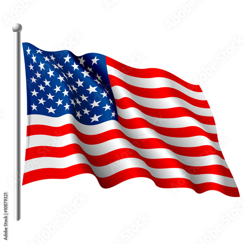american flag waving. american flag waving in the