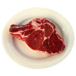 côte de boeuf sur assiette blanche côte de boeuf sur assiette blanche