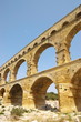 Pont du gard roman bridge vertical view Pont du gard roman bridge vertical view