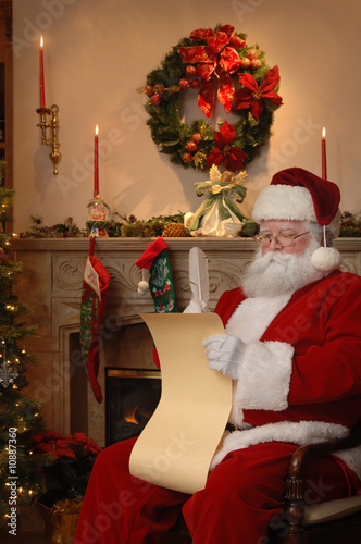 Photo: Santa Checking the List Santa Checking the List