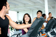 Friends at a gym