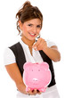 woman with a piggybank