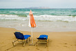 Umbrella and chairs Umbrella and chairs