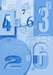 Image : Numbers characters on the volume background