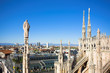 Panorama from Duomo roof, Milan, Italy Panorama from Duomo roof, Milan, Italy