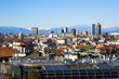 Panorama from Duomo roof, Milan, Italy Panorama from Duomo roof, Milan, Italy