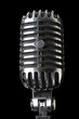 Vintage Microphone in Close-Up View Vintage Microphone in Close-Up View