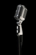 Vintage Microphone Over Black Vintage Microphone Over Black