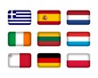 EU Flags - rectangular button - PART 2/3
