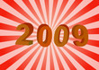2009 illustration new year card with abstract background