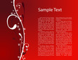 Beautiful simply red christmas card with place for text