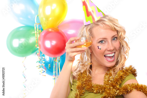 Foto: Beautiful blonde the girl during the carnival Beautiful blonde the girl during the carnival