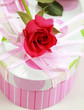 Present box and rose