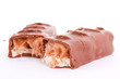 Bar of chocolat isolated on white