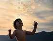 Foto: Boy with bubbles Boy with bubbles
