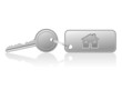 house key with house key ring - vector