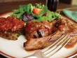 Lamb rib chop food shot